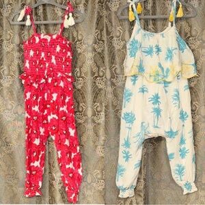 Two Summer Toddler Jumpsuits